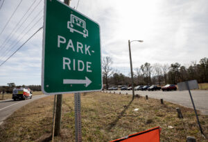 Hatfield Park and Ride at the corner of Rt 3 and Rt 33 in Middlesex County.